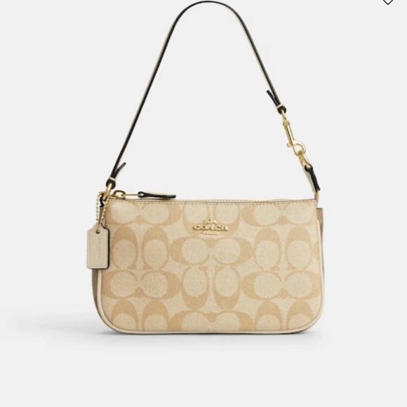 Coach Nolita 19 In Blocked Signature Canvas Gold/Light Khaki/Ivory Multi - Picture 9 of 14